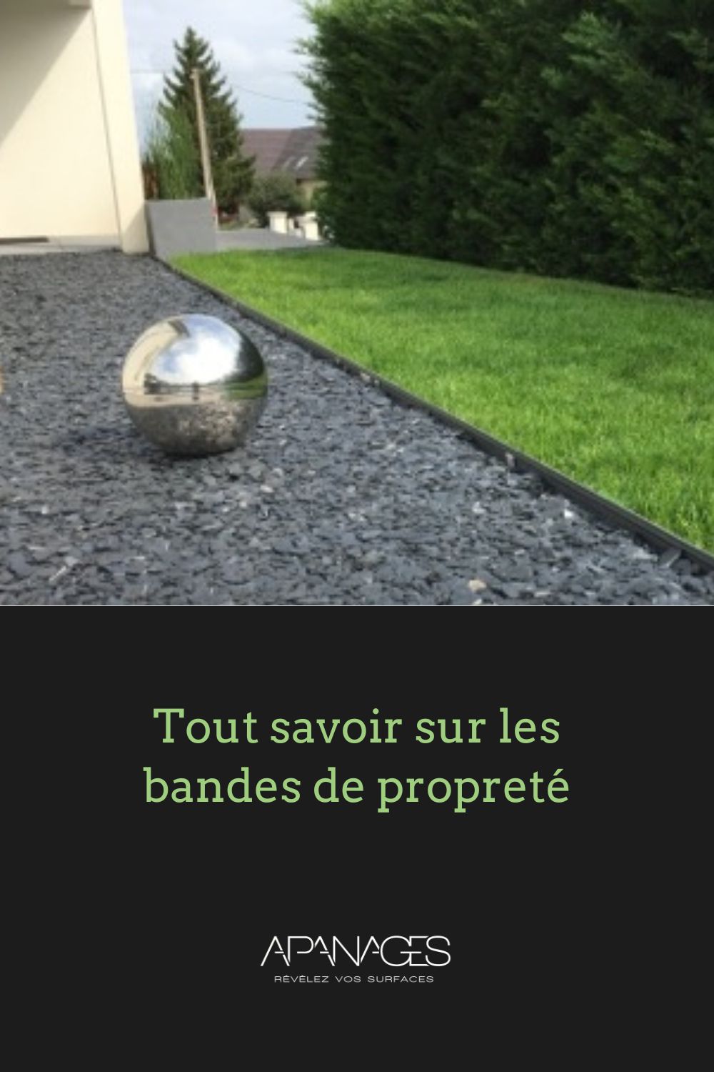 bande de propreté gravier et bordure aluminium