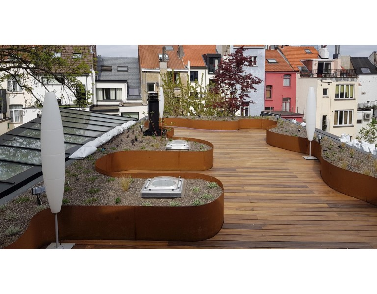 BORDURES DE TERRASSE EN ACIER CORTEN SUR MESURE